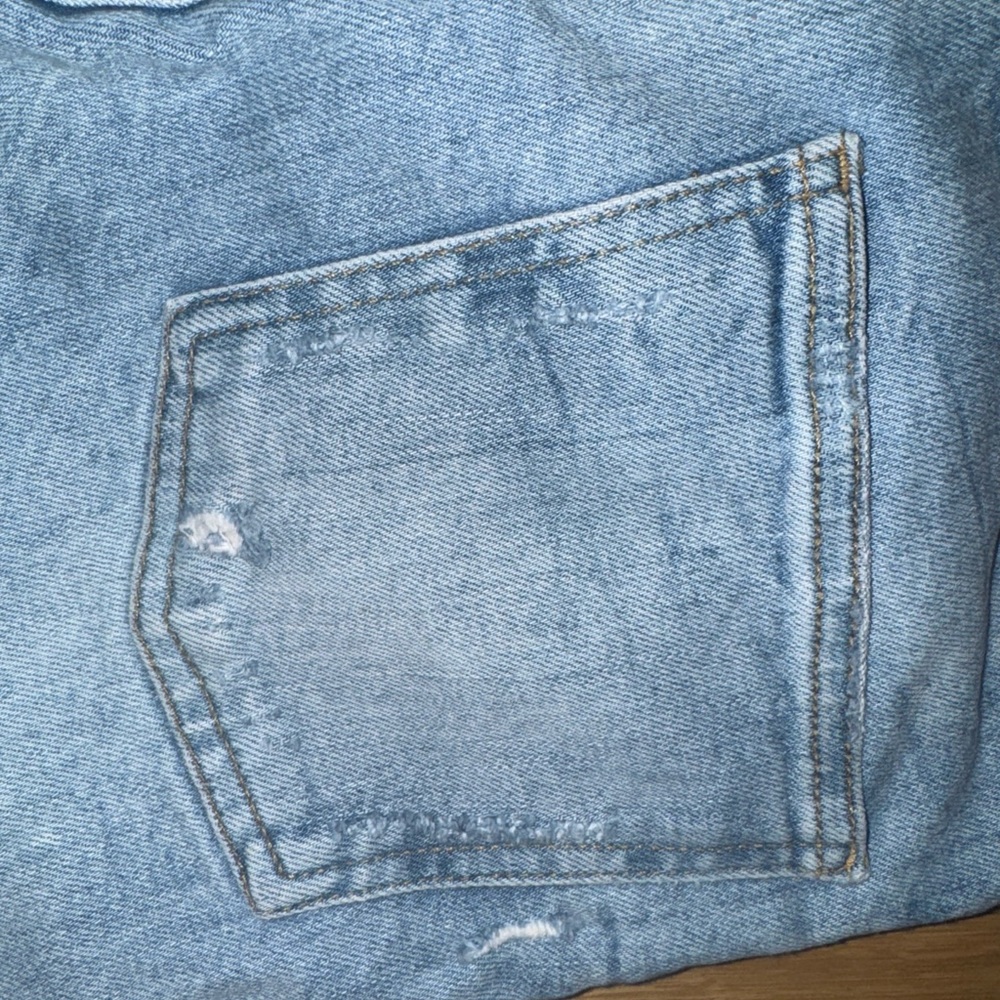 Zara Women's Size 4 Blue Skinny Leg Distressed Medium Wash Cotton Blend Jeans - Picture 12 of 15